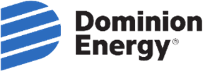 Blue and black Dominion Energy logo.